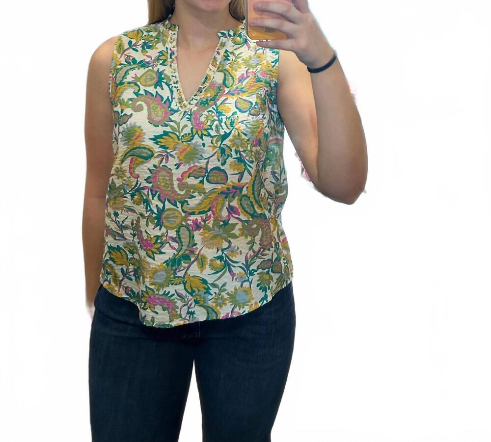 NEW ANOTHER LOVE women's fia tank top in paisley garden